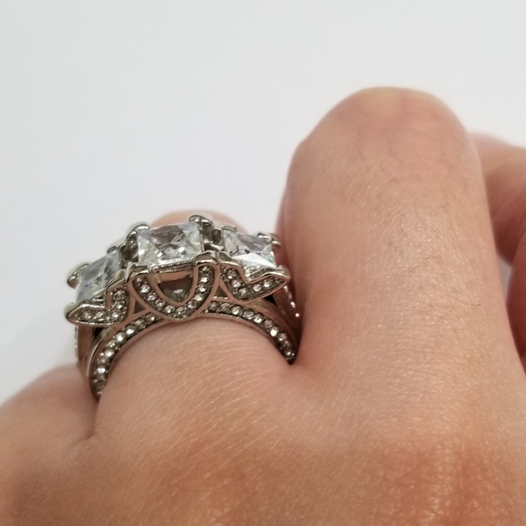 5⭐rated white gold filled Cz - Picture 7 of 11